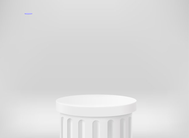 空的白色橱窗，经典的资本。3d矢量演示模型图片下载