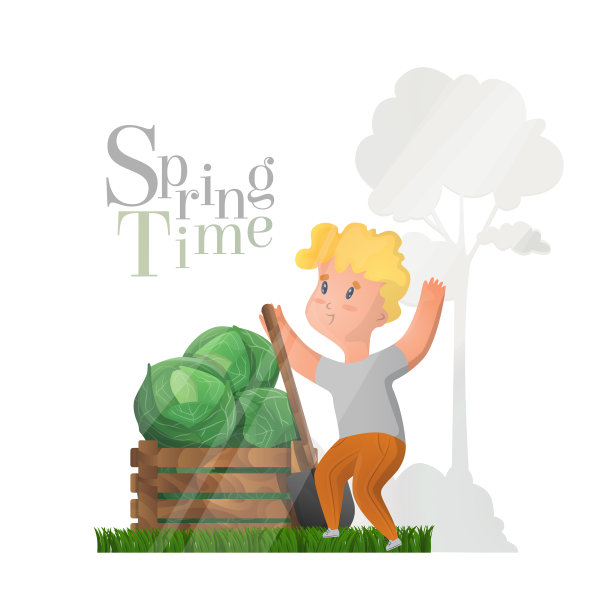 想象一个在花园里工作的年轻人图片下载