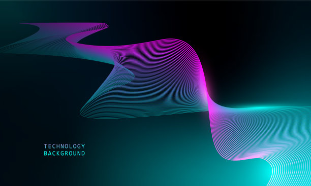 摘要波浪技术背景采用蓝色图片下载