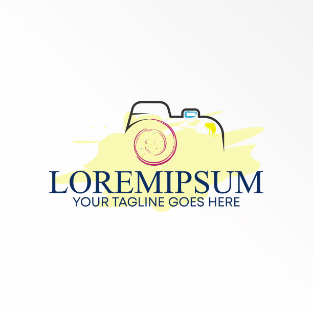 相机或捕捉与线条艺术和多色图片下载