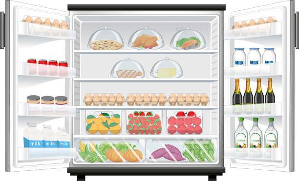 冰箱里有很多食物图片下载