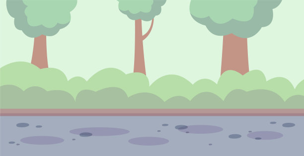 全景明亮的夏季背景森林道路图片下载