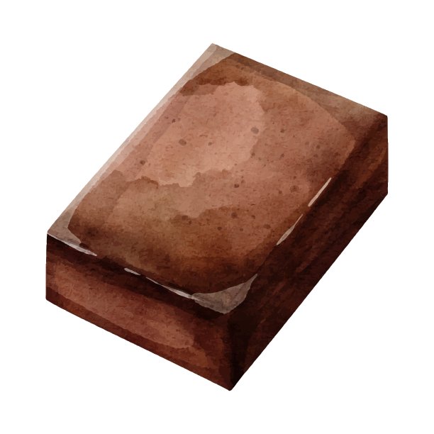 白色背景上的巧克力水彩矢量图片下载