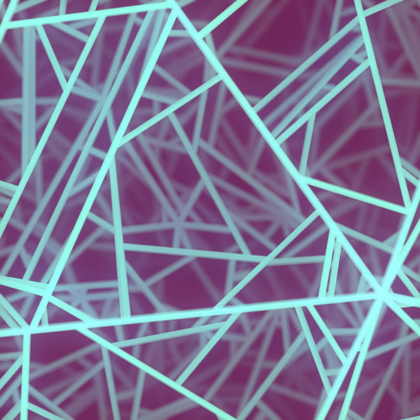 混乱地反射线条的抽象图案。几何背景。三维渲染数字插图图片下载