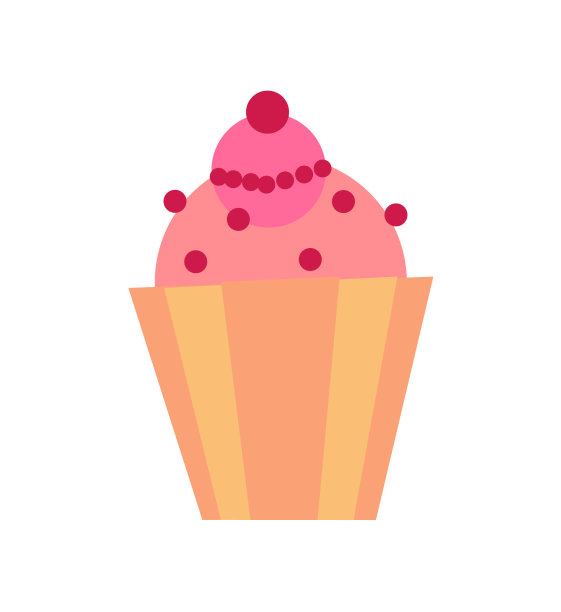 有很多浆果的纸杯蛋糕图片下载