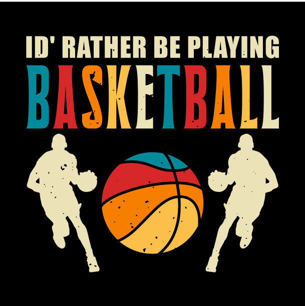有趣的复古篮球t恤设计图片下载