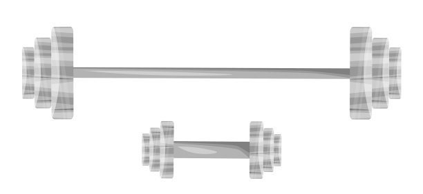 灰色杠铃哑铃用于运动和图片下载