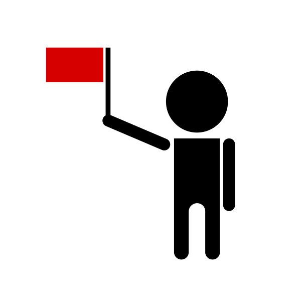 一个男人举着红旗的象形文字图片下载