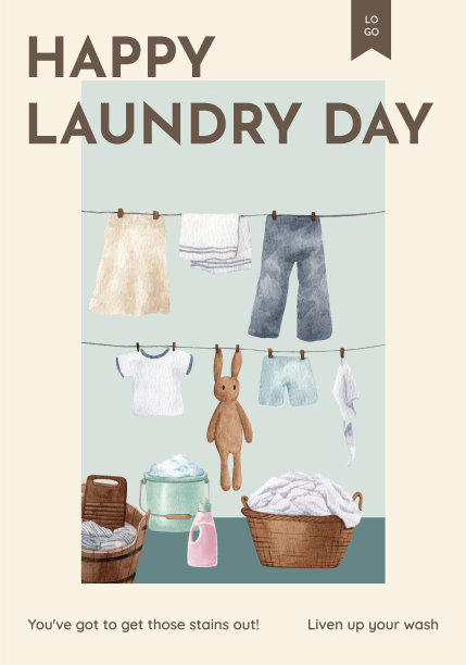 海报模板与洗衣日图片下载