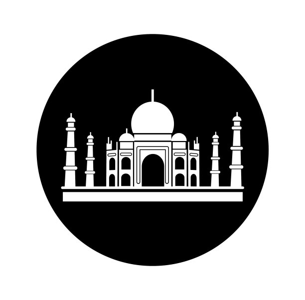泰姬陵图标泰姬陵建筑图形符号图片下载