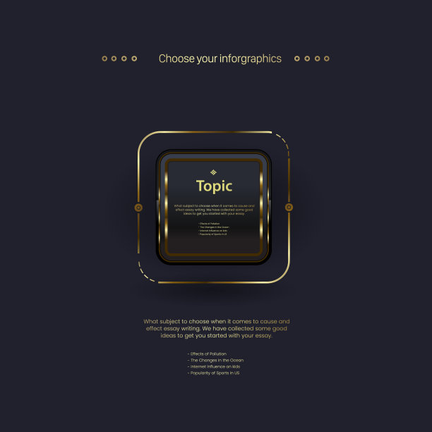 现代黑暗豪华选项按钮信息图a图片下载