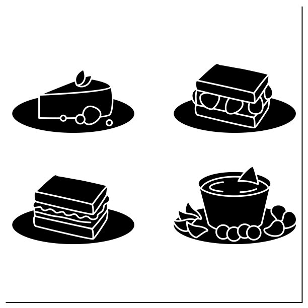 食品趋势字形图标集图片下载