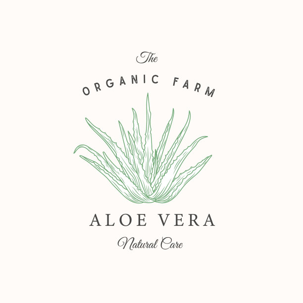 芦荟抽象标志符号或标志图片下载