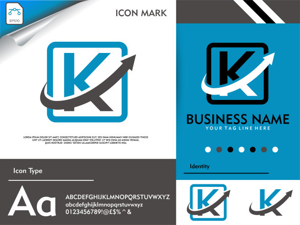 金融标志用字母k溢价矢量图片下载