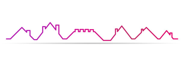 屋顶房屋剪影图标城市概念模板图片下载