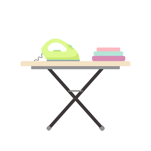 平面风格的家用电熨斗矢量插图图片下载