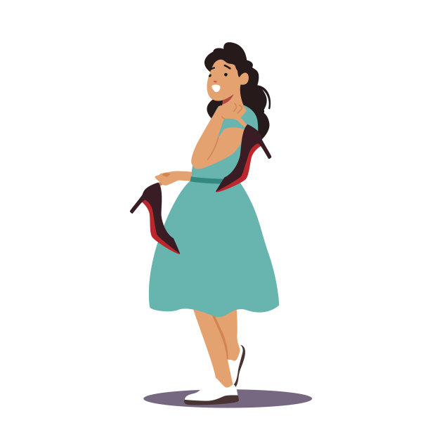 小女孩手里拿着高跟鞋图片下载