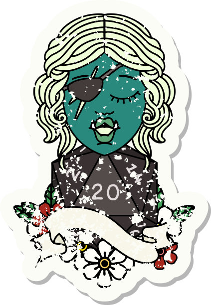 半兽人流氓与自然二十骰子滚动插图图片下载