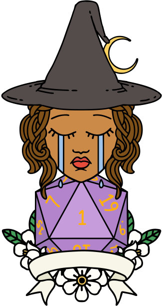 哭泣的人类女巫与自然的一卷插图图片下载