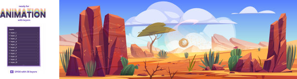 非洲沙漠自然背景具有层次感图片下载