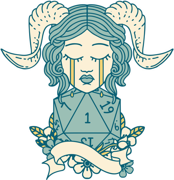 哭泣的领带与自然的一个D20卷插图图片下载