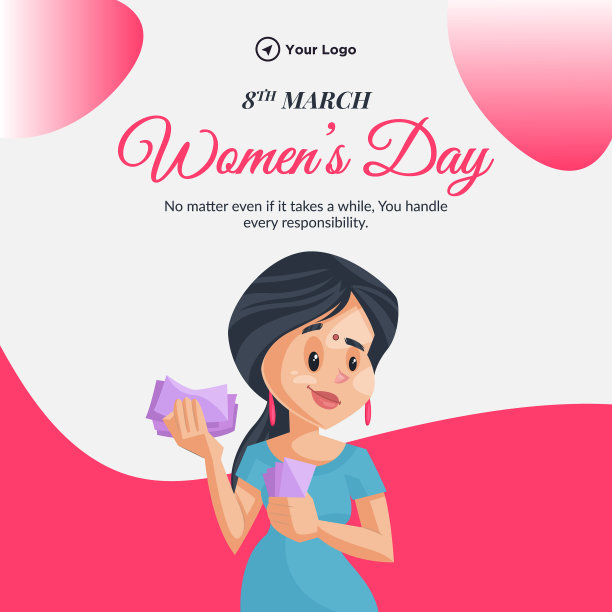 妇女节快乐的横幅设计图片下载