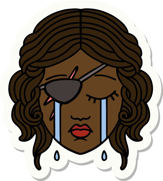 哭泣的人类流氓字符贴纸图片下载