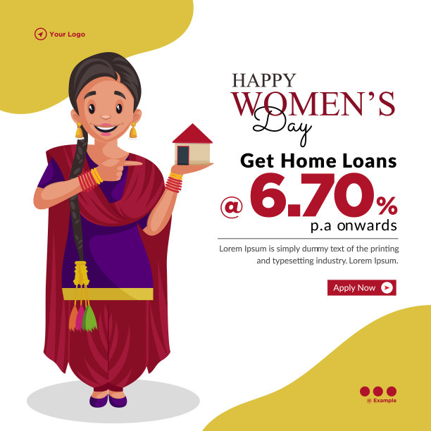 妇女节快乐的横幅设计图片下载