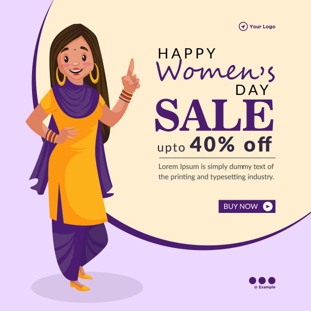 横幅设计的快乐妇女节销售图片下载