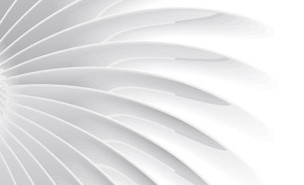 摘要墙纸与白色单色三维插图径向体积线形成形状从中心到边缘图片下载
