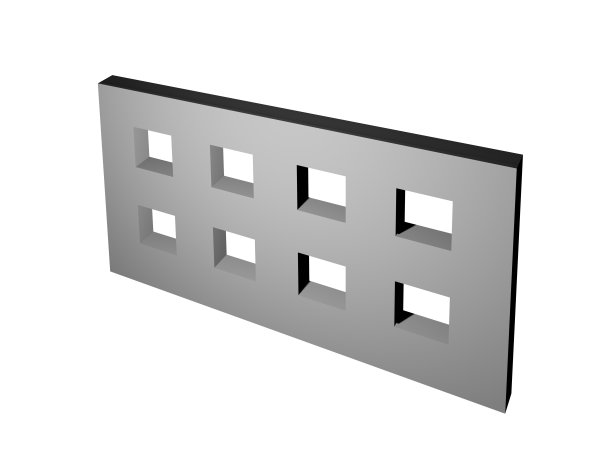 有6个合格孔的墙。图片下载