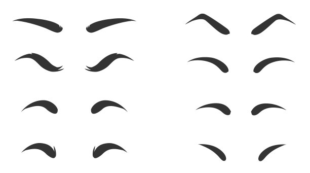 眉形集眉形各异图片下载