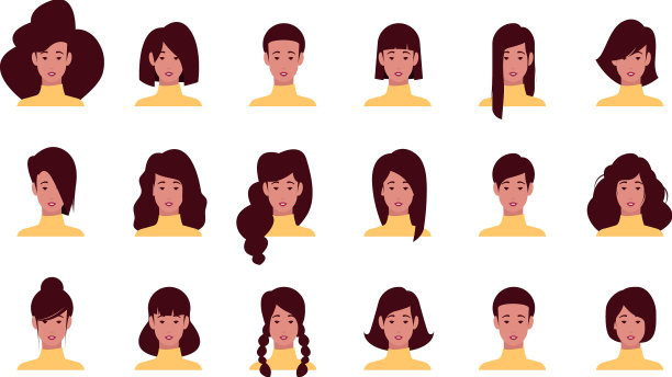 发型为美容院定型图片下载