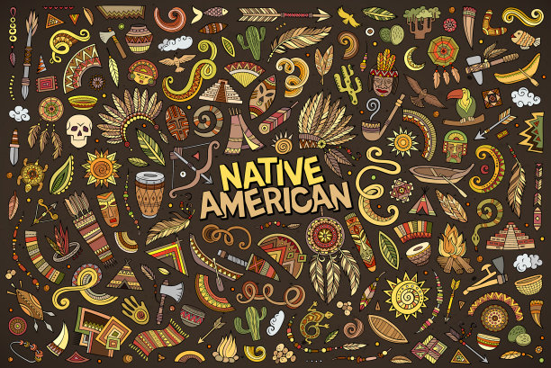 彩色手绘涂鸦漫画套装的本土图片下载