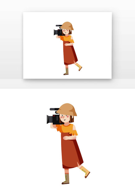 卡通摄影师摄影图片下载