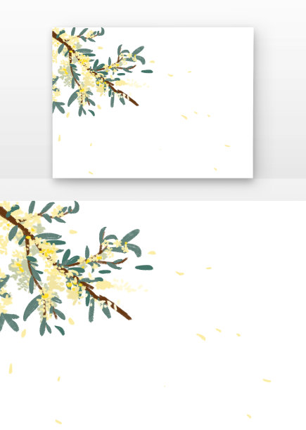 卡通手绘秋天桂花树图片下载