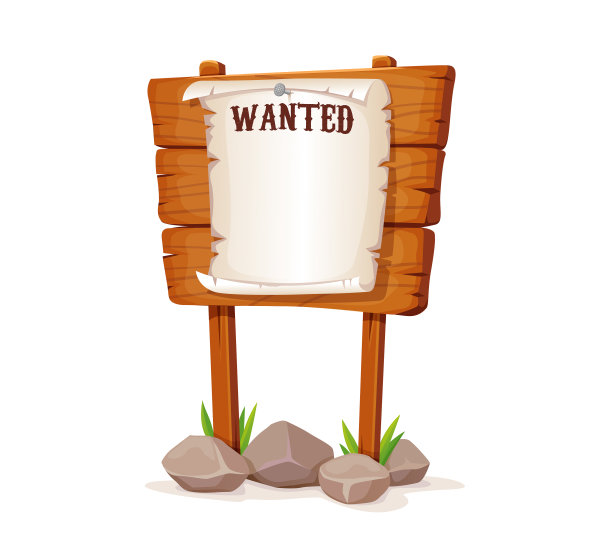 卡通西部片想要木板加纸图片下载