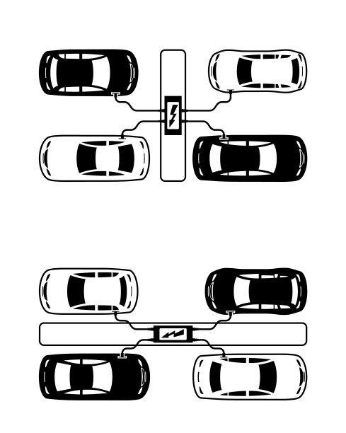 电动汽车在充电站图片下载