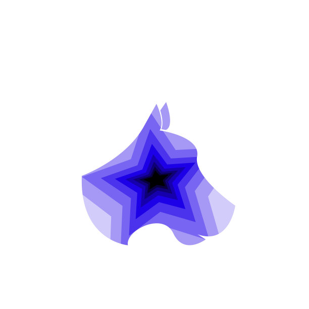 彩色狗动物标志图片下载