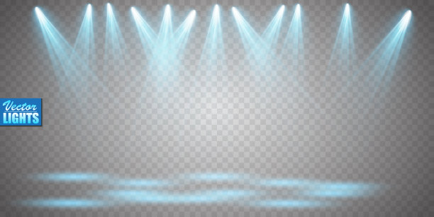 聚光灯场景灯光效果辉光图片下载