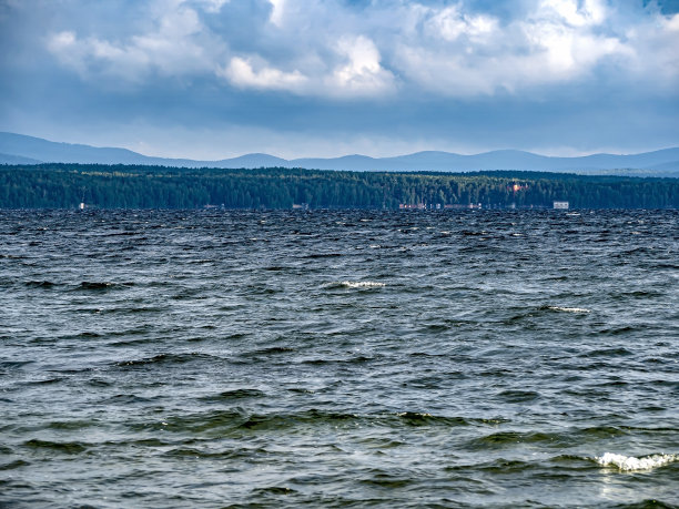 海鸥在早晨飞过湖面图片下载