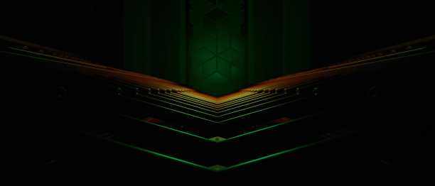 新潮的数字混凝土Grunge大礼堂隧道外星人走廊空的陈列室凉爽的黑灰色技术背景壁纸3D插图图片下载