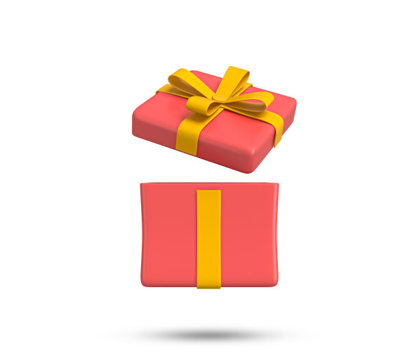 礼物与充气气球3D图标飞行。礼物3D渲染插图。生日，纪念日，圣诞节，情人节节日赠送礼品盒用气球。3 d渲染插图。图片下载