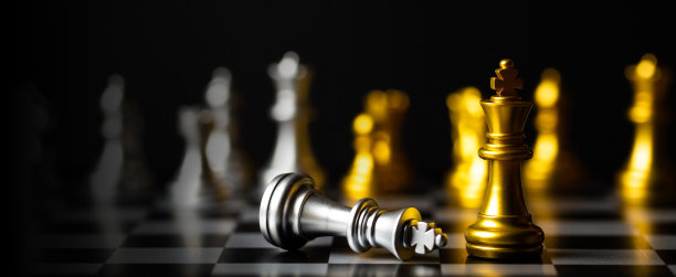 棋类游戏为创意和竞争策略，商业成功理念。图片下载