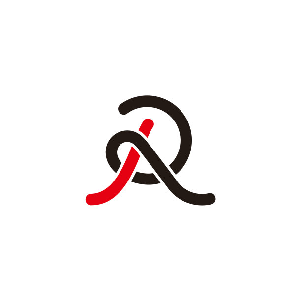 字母r曲线运动线重叠标志图片下载