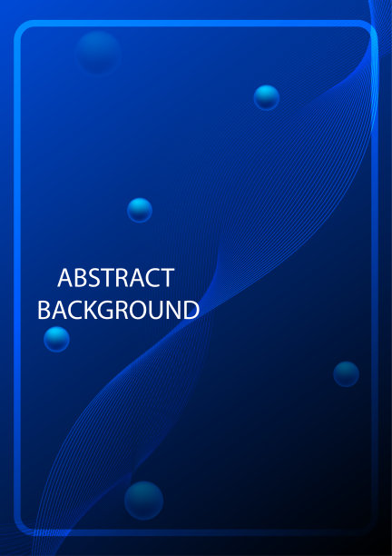 抽象的背景图案线与蓝色球平行发光蓝色风格矢量插图图片下载