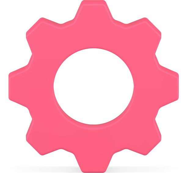 齿轮3d图标前视图图片下载