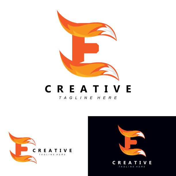 字母E标志矢量渐变颜色，图标概念图片下载