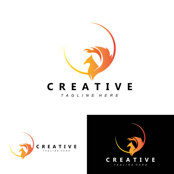 简单的动物鸟图标矢量标志图片下载