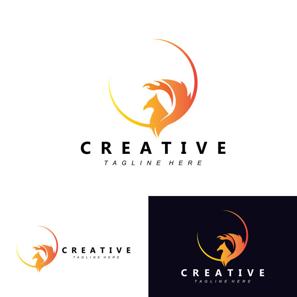 简单的动物鸟图标矢量标志图片下载